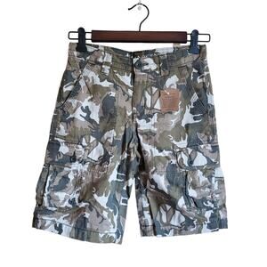 NEW! Lands' End Boys' Beetle Camo Ripstop Cargo Shorts Size 8 NWT